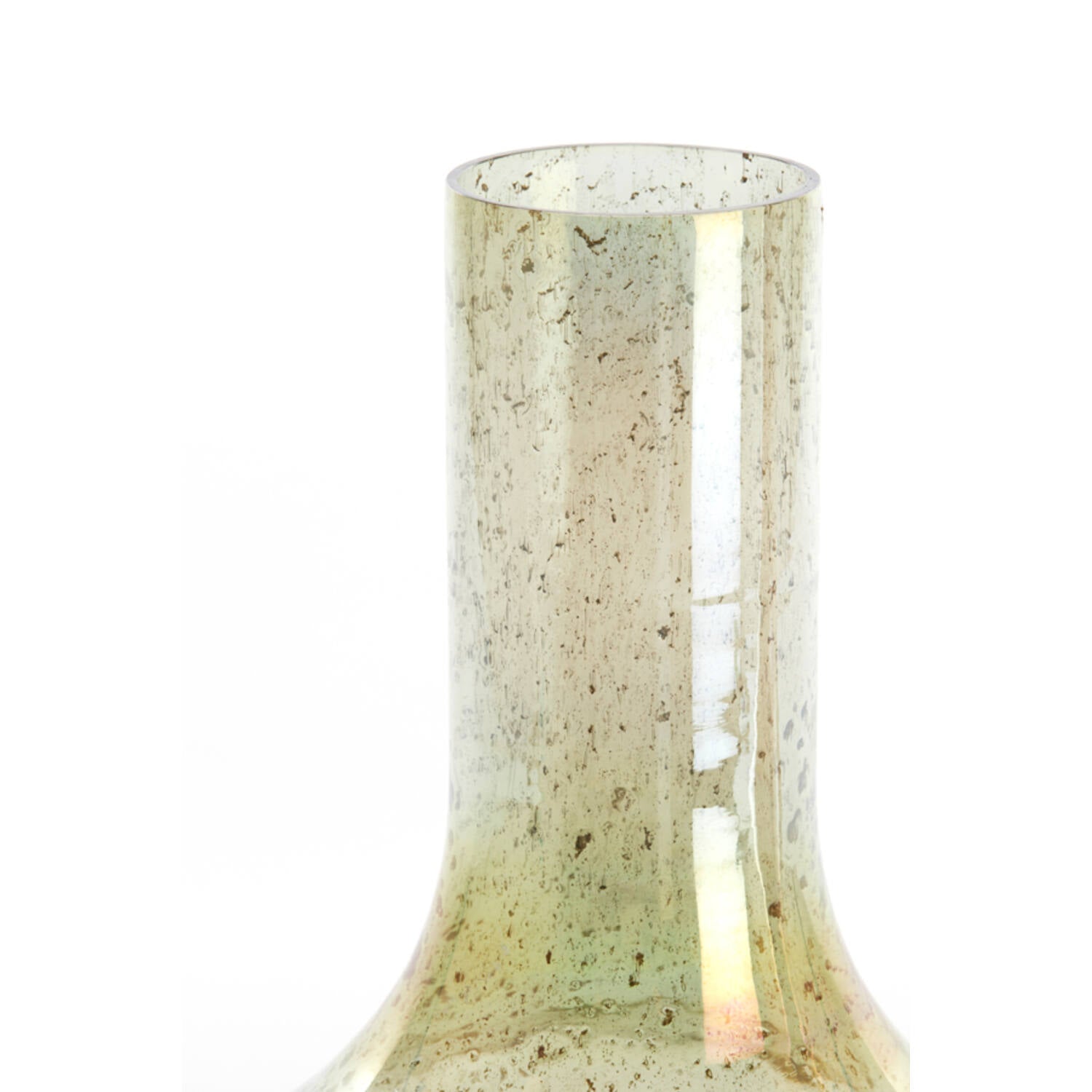 Vaas Leanna Groen met steenslag