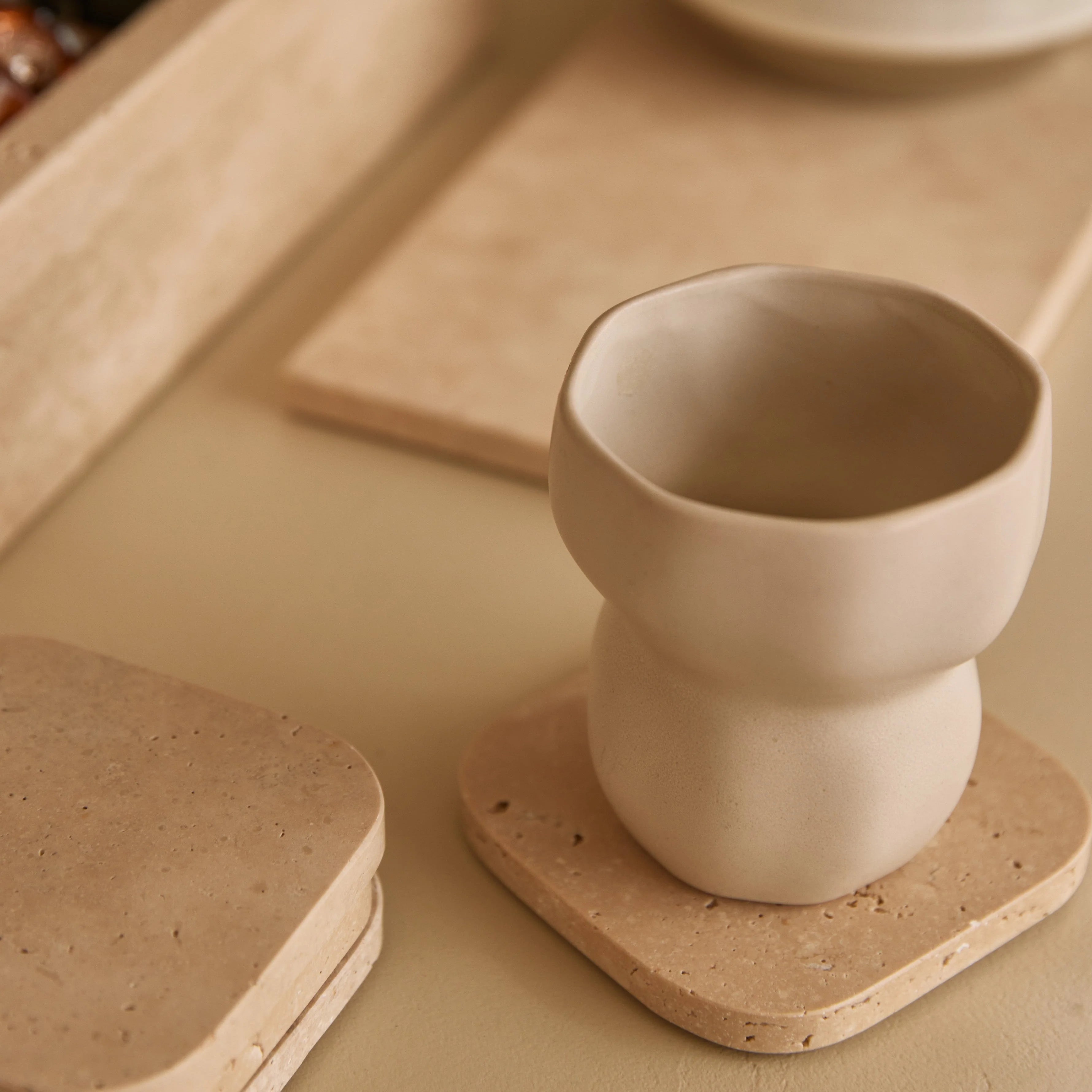 Travertine Onderzetters