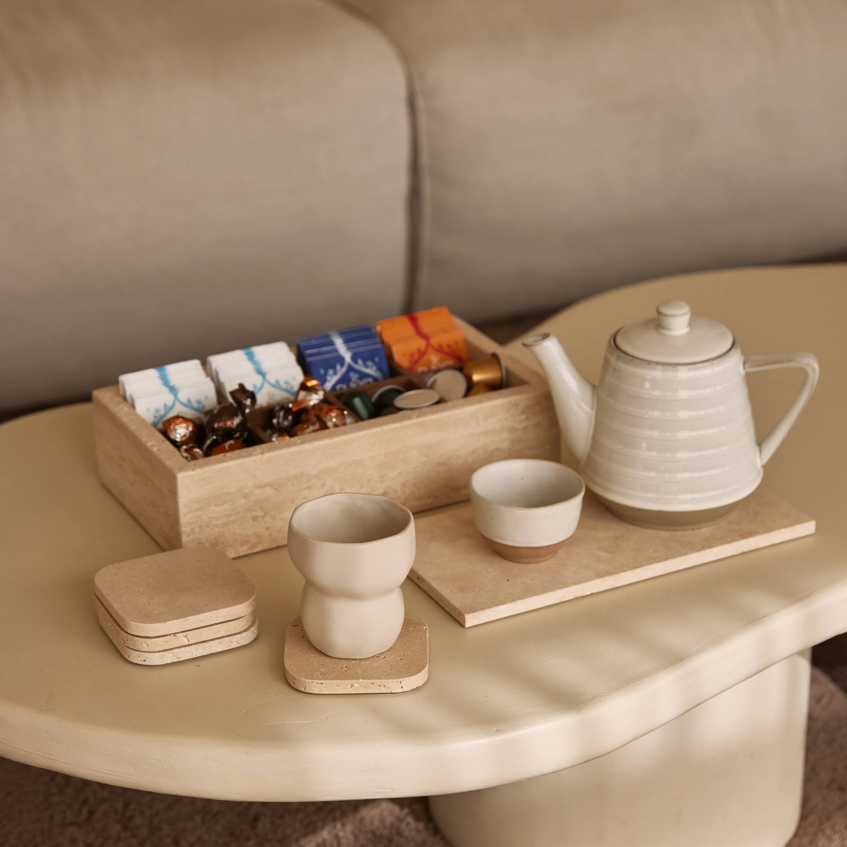 Travertine Onderzetters