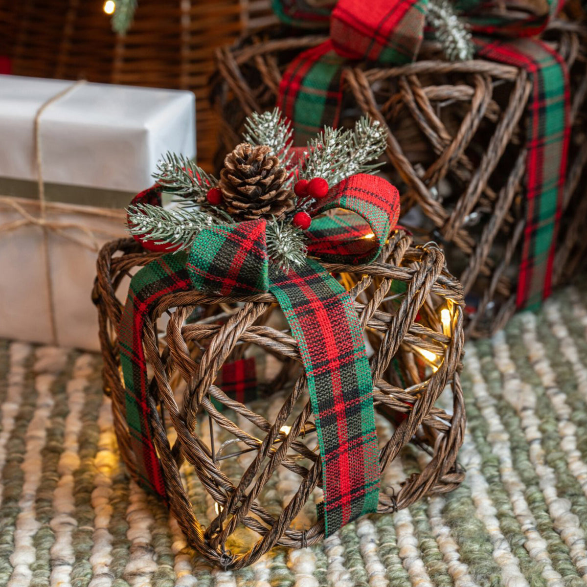 Decoratieve Cadeaudozen met led, set van 3