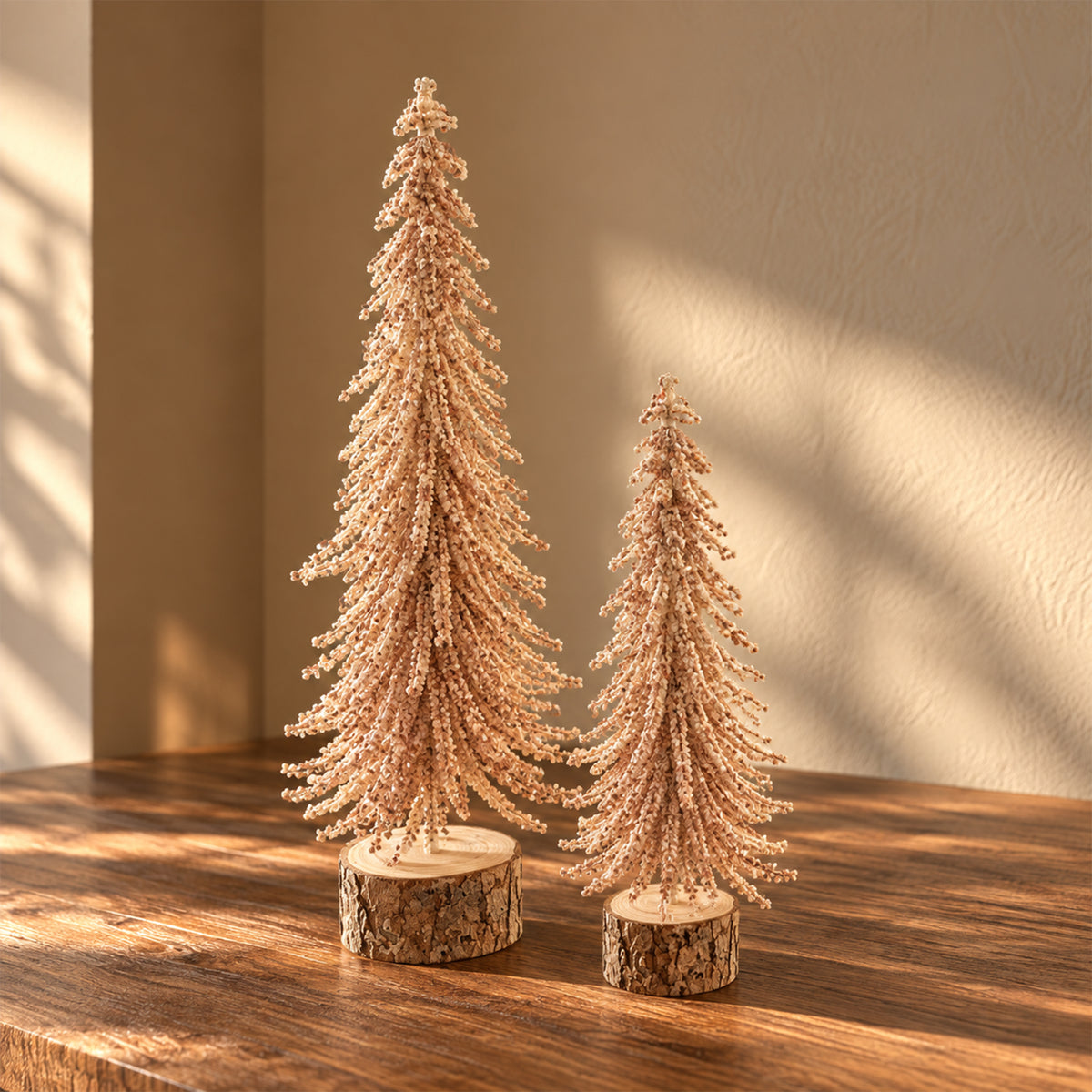 Decoratief kerstboompje roze, groot