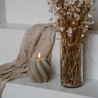 LED Twist Kaars Taupe