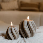 LED Twist Kaars Taupe