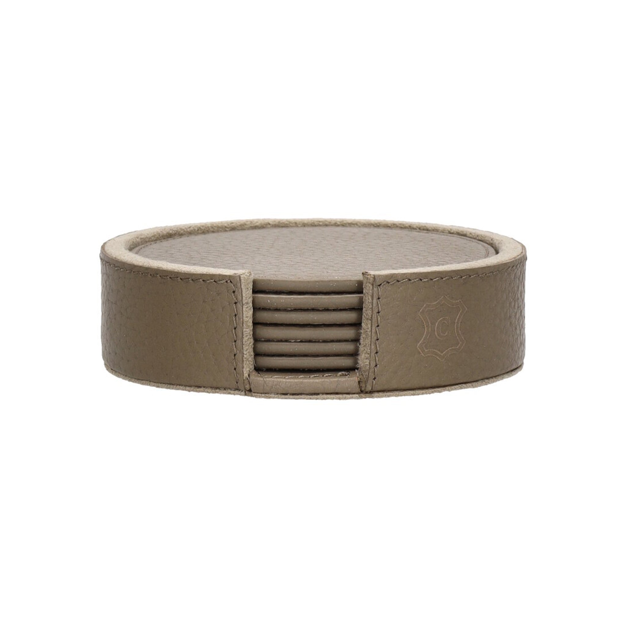 Leren Onderzetters, Rond