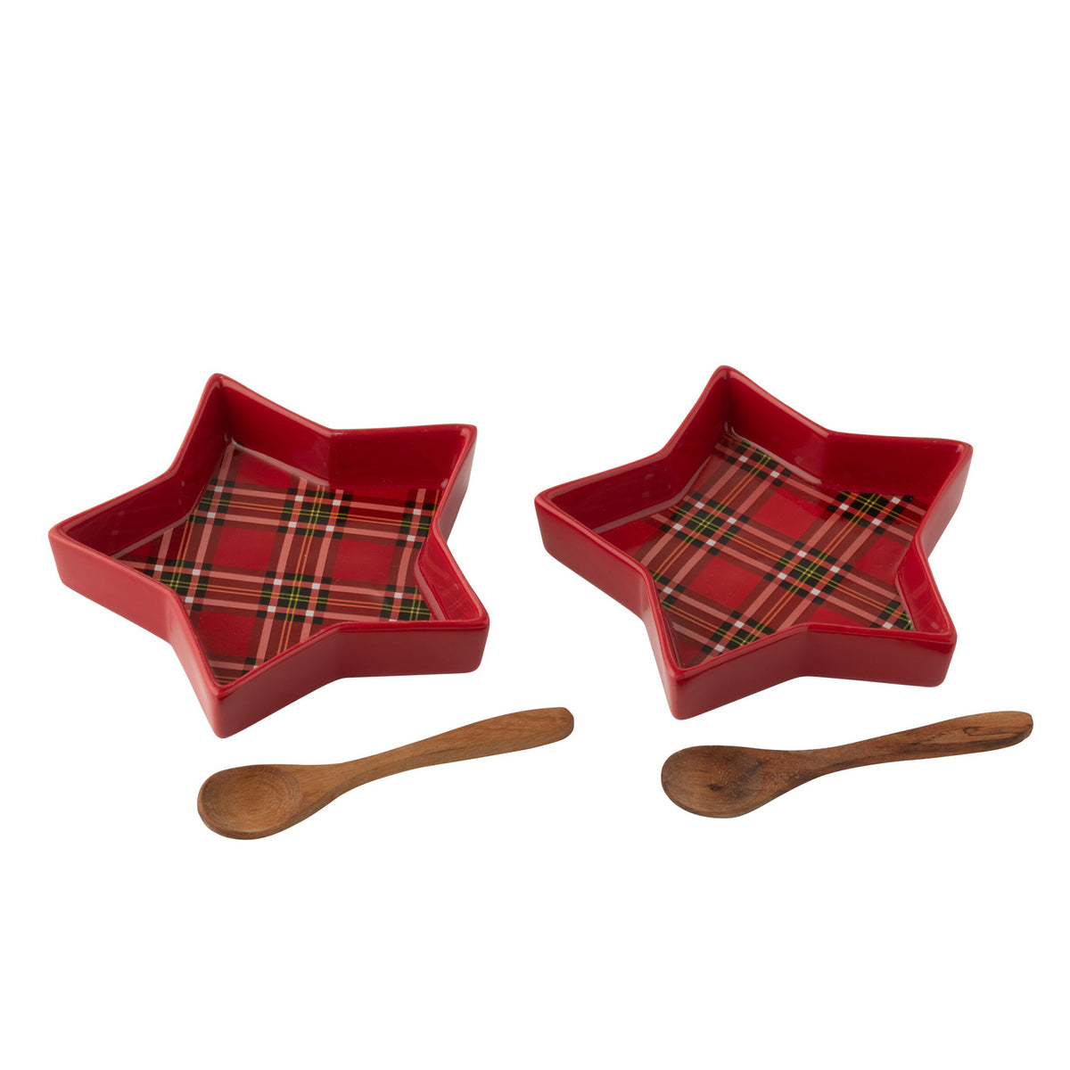 Schaaltjes Ster Kerst, set van 2